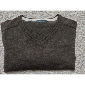 Rodd & Gunn Sweater Mens‎ XL Brown Merino Wool Pullover Long Sleeve VNeck